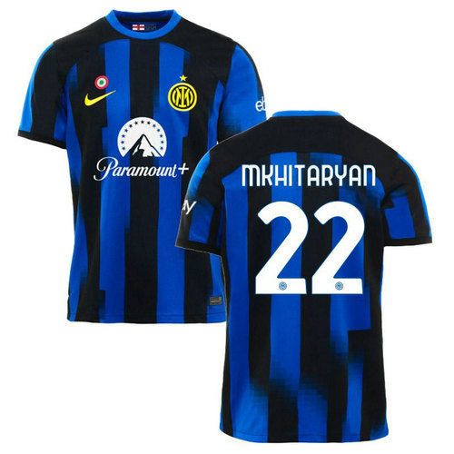 maillot homme domicile inter milan 2023-2024 mkhitaryan 22