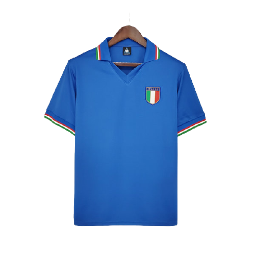 maillot homme domicile italie 1982 bleu