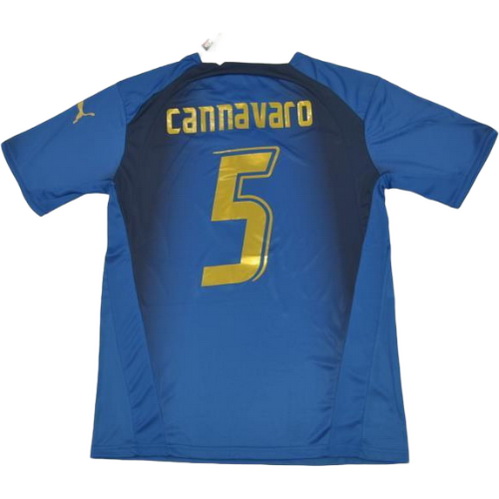 maillot homme domicile italie copa mundial 2006 cannavaro 5 bleu