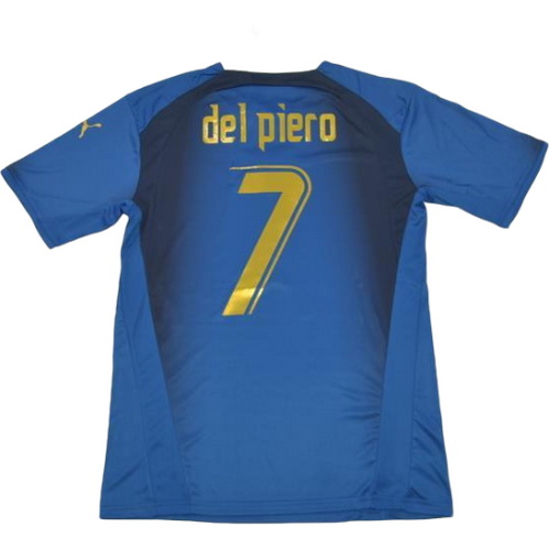 maillot homme domicile italie copa mundial 2006 del piero 7 bleu