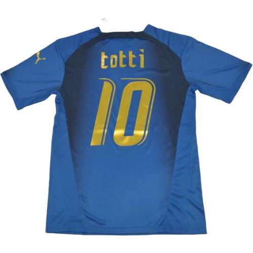 maillot homme domicile italie copa mundial 2006 totti 10 bleu