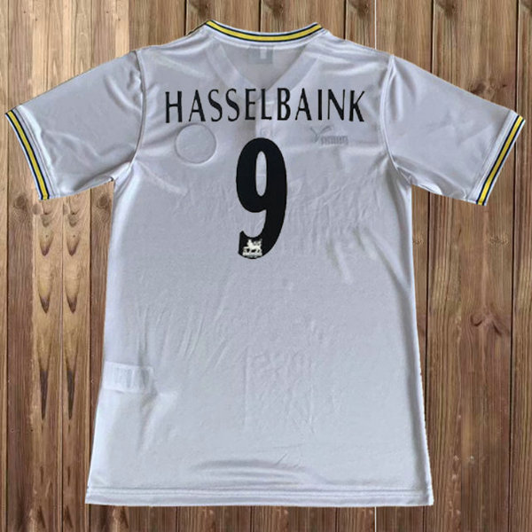 maillot homme domicile leeds united 1996-1998 hasselbaink 9 blanc