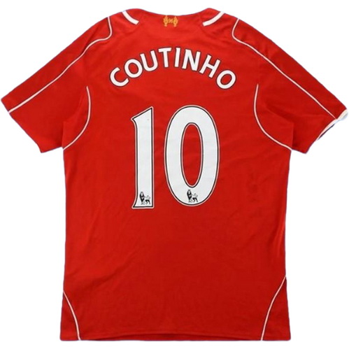 maillot homme domicile liverpool 2014-2015 coutinho 10 rouge