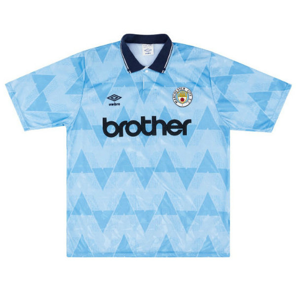 maillot homme domicile manchester city 1989-1990 bleu