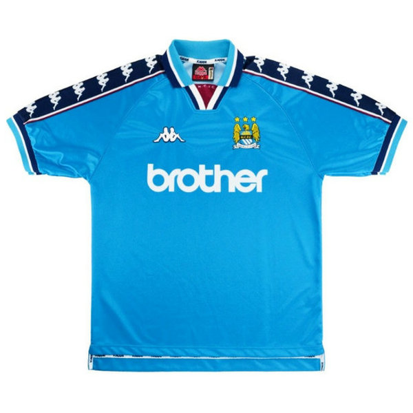 maillot homme domicile manchester city 1997-1999 bleu