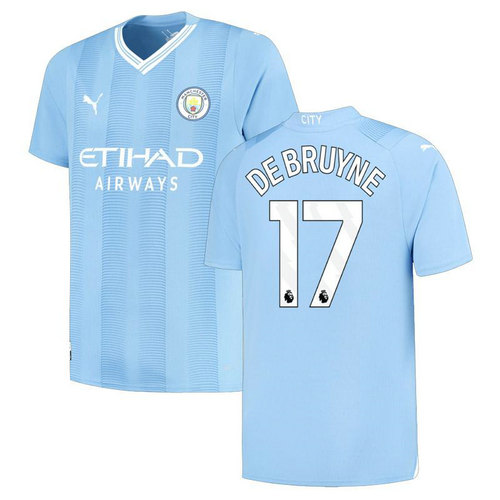 maillot homme domicile manchester city 2023-2024 de bruyne 17