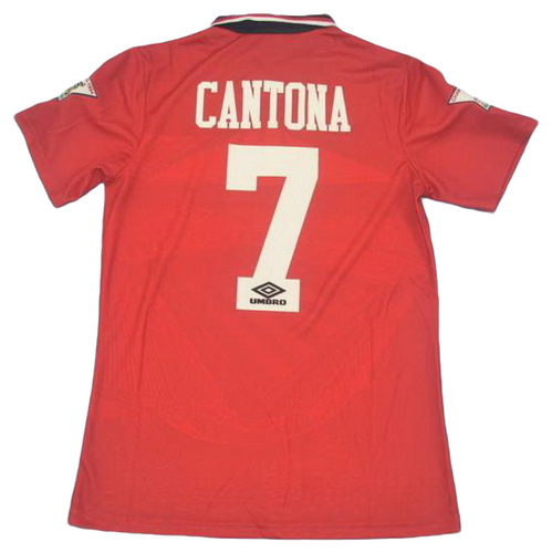 maillot homme domicile manchester united 1995-1996 cantona 7 rouge