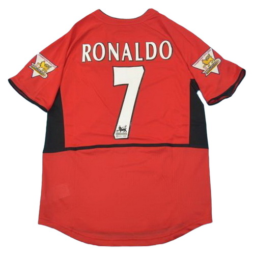 maillot homme domicile manchester united 2002-2004 ronaldo 7 rouge
