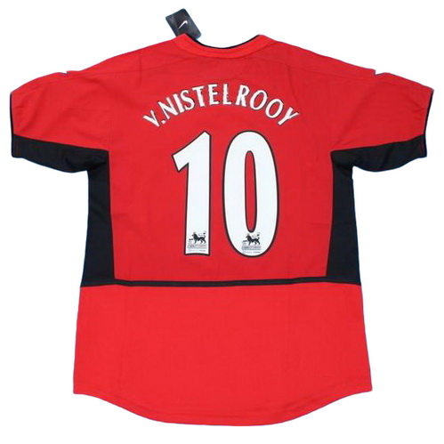 maillot homme domicile manchester united 2002-2004 v.nistelrooy 10 rouge