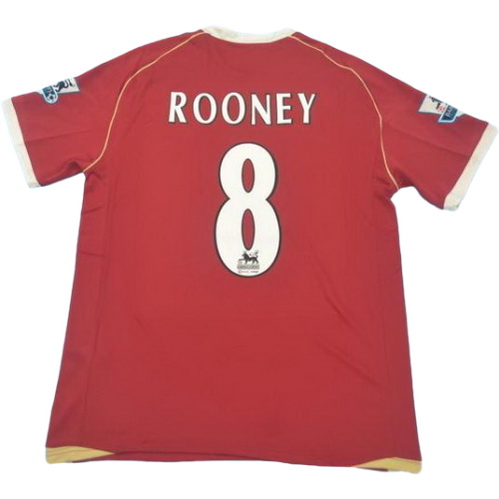 maillot homme domicile manchester united 2005-2006 rooney 8 rouge