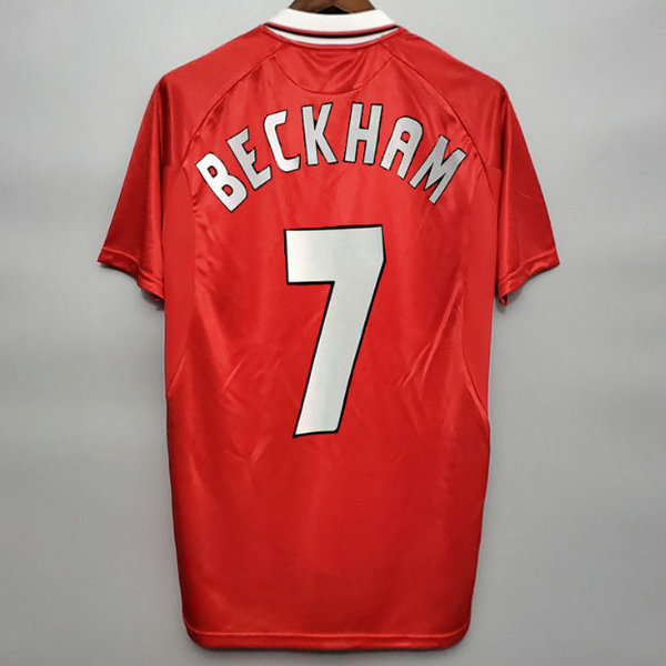 maillot homme domicile manchester united 2019-2020 beckham 7 rouge