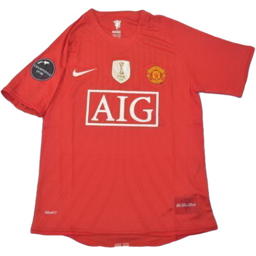 maillot homme domicile manchester united champions 2008-2009 rouge