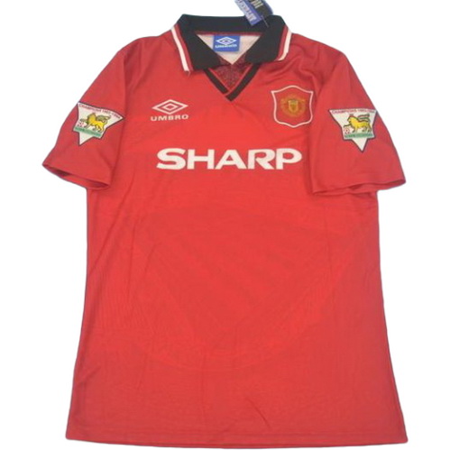 maillot homme domicile manchester united pl 1995-1996 rouge