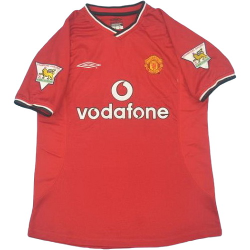 maillot homme domicile manchester united pl 2000-2002 rouge
