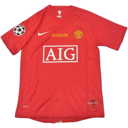 maillot homme domicile manchester united ucl 2008 rouge