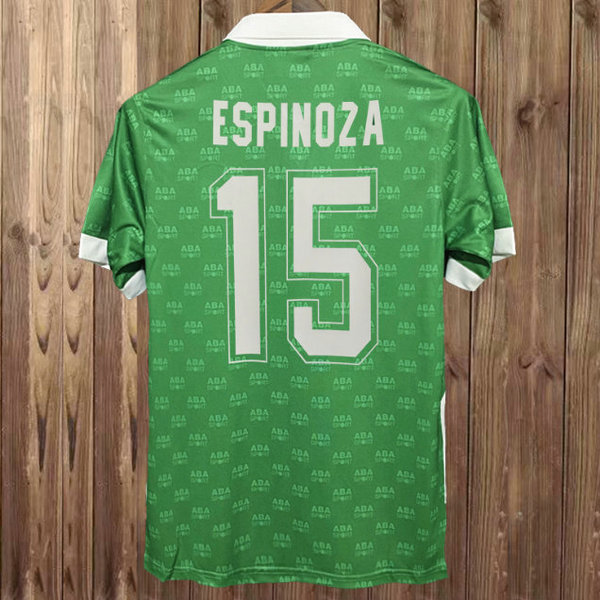 maillot homme domicile mexique 1995 espinoza 15 vert