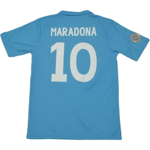 maillot homme domicile naples 1987-1988 maradona 10 bleu