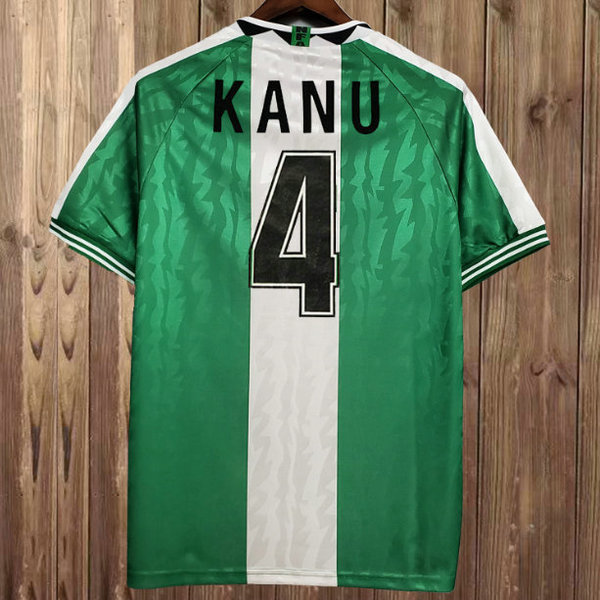 maillot homme domicile nigeria 1996 kanu 4 vert