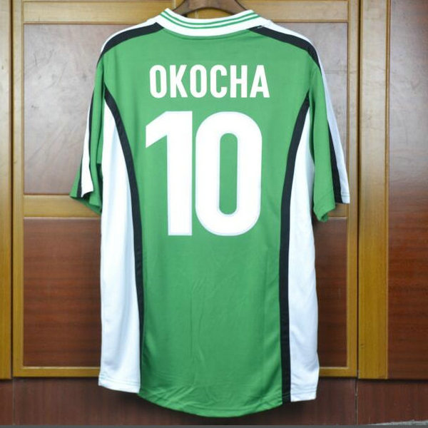 maillot homme domicile nigeria 1998 okocha 10 vert