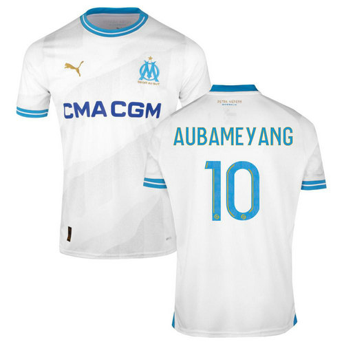 maillot homme domicile om marseille 2023-2024 aubameyang 10