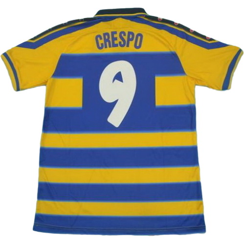 maillot homme domicile parma 1999-2000 crespo 9 jaune bleu