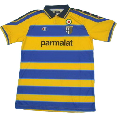 maillot homme domicile parma 1999-2000 jaune bleu