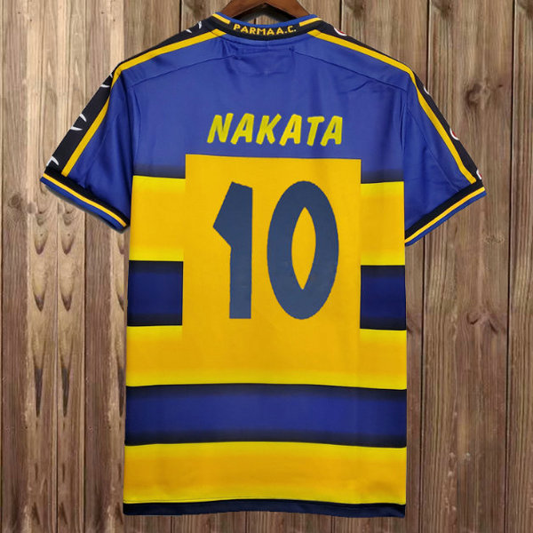 maillot homme domicile parma 2001-2002 nakata 10 jaune