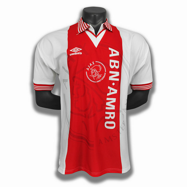 maillot homme domicile player ajax amsterdam 1994 95 rouge