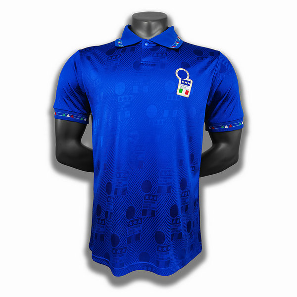 maillot homme domicile player italie 1994 bleu