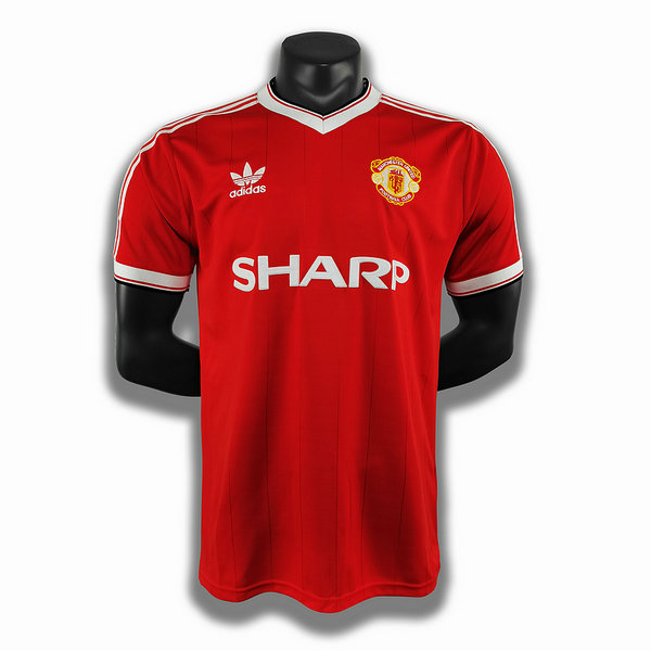 maillot homme domicile player manchester united 1984 rouge