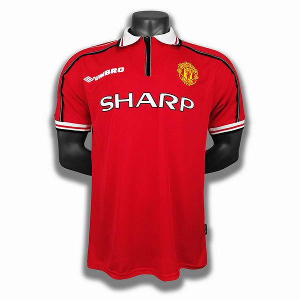 maillot homme domicile player manchester united 1998 1999 rouge
