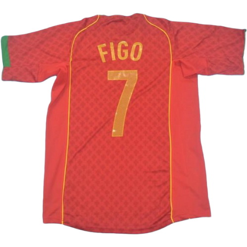 maillot homme domicile portugal 2004 figo 7 rouge