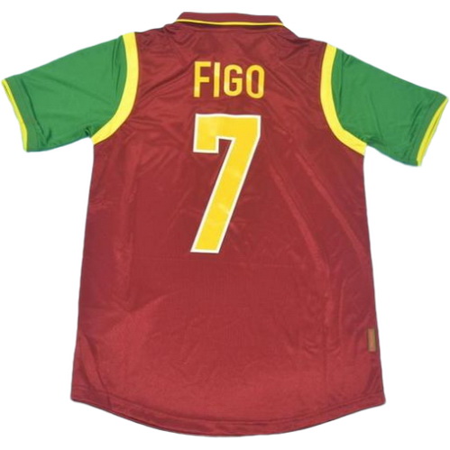 maillot homme domicile portugal copa mundial 1998 figo 7 rouge