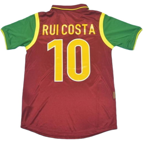 maillot homme domicile portugal copa mundial 1998 rui costa 10 rouge