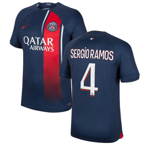 maillot homme domicile psg 2023-2024 sergio ramos 4