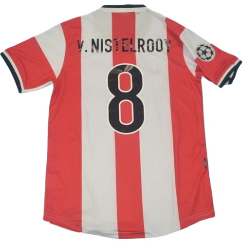 maillot homme domicile psv eindhoven 1998 v.nistelrooy 8 rouge