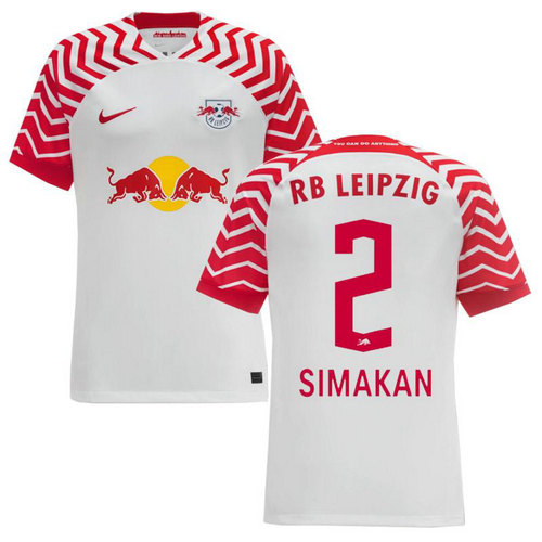 maillot homme domicile rb leipzig 2023-2024 simakan 2