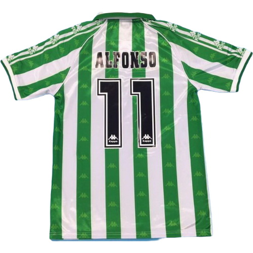 maillot homme domicile real betis 1995-1997 alfonso 11 vert blanc