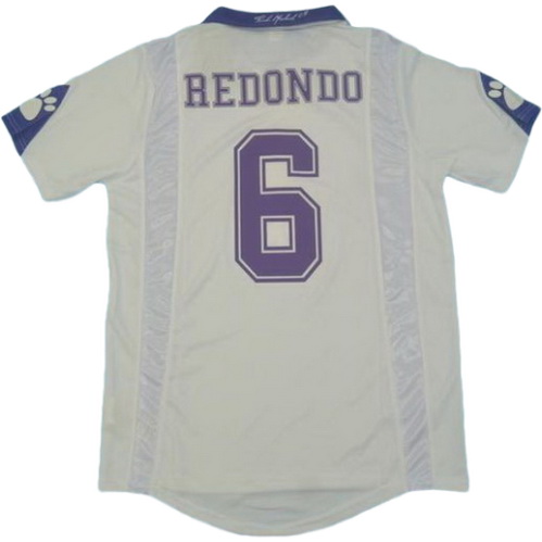 maillot homme domicile real madrid 1997-1998 redondo 6 blanc