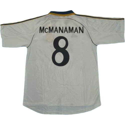maillot homme domicile real madrid 1999-2000 mc manaman 8 blanc