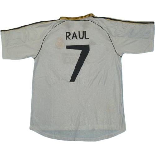 maillot homme domicile real madrid 1999-2000 raul 7 blanc