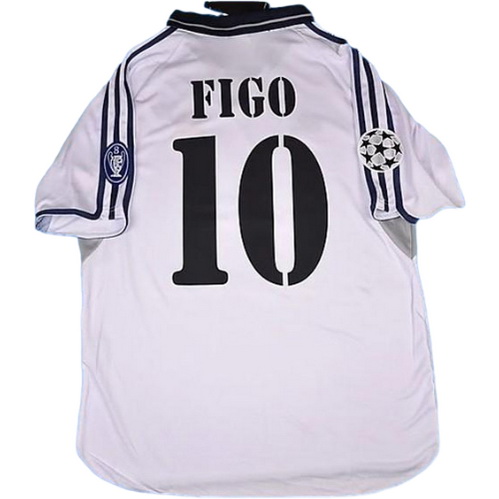 maillot homme domicile real madrid 2001-2002 figo 10 blanc