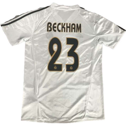 maillot homme domicile real madrid 2003-2004 beckham 23 blanc