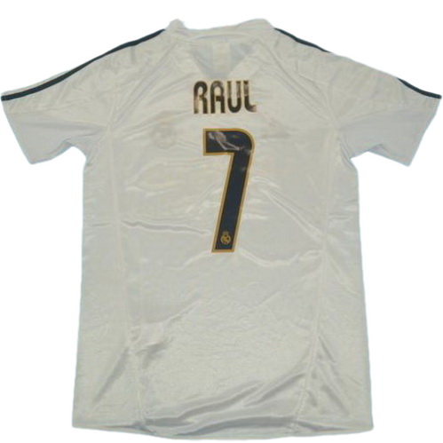 maillot homme domicile real madrid 2003-2004 raul 7 blanc