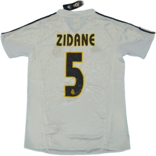 maillot homme domicile real madrid 2003-2004 zidane 5 blanc