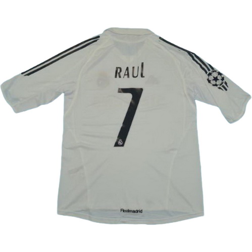 maillot homme domicile real madrid 2005-2006 raul 7 blanc