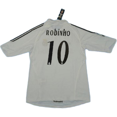 maillot homme domicile real madrid 2005-2006 robinho 10 blanc