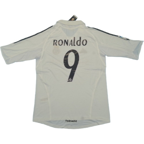 maillot homme domicile real madrid 2005-2006 ronaldo 9 blanc