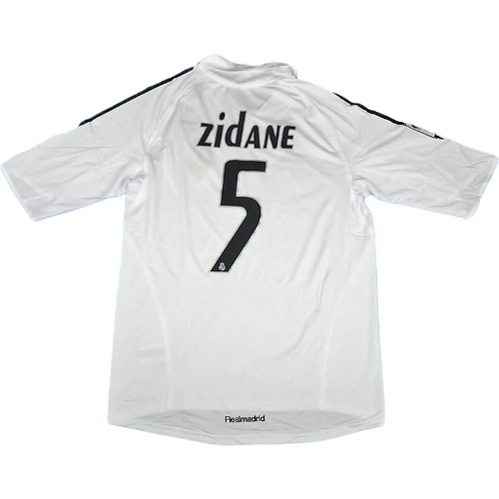 maillot homme domicile real madrid 2005-2006 zidane 5 blanc