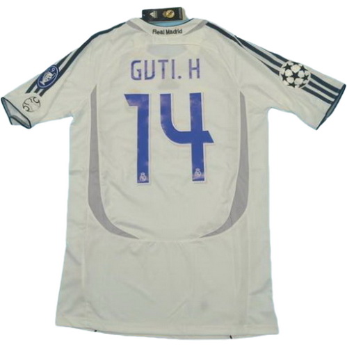 maillot homme domicile real madrid 2006-2007 guti.h 14 blanc